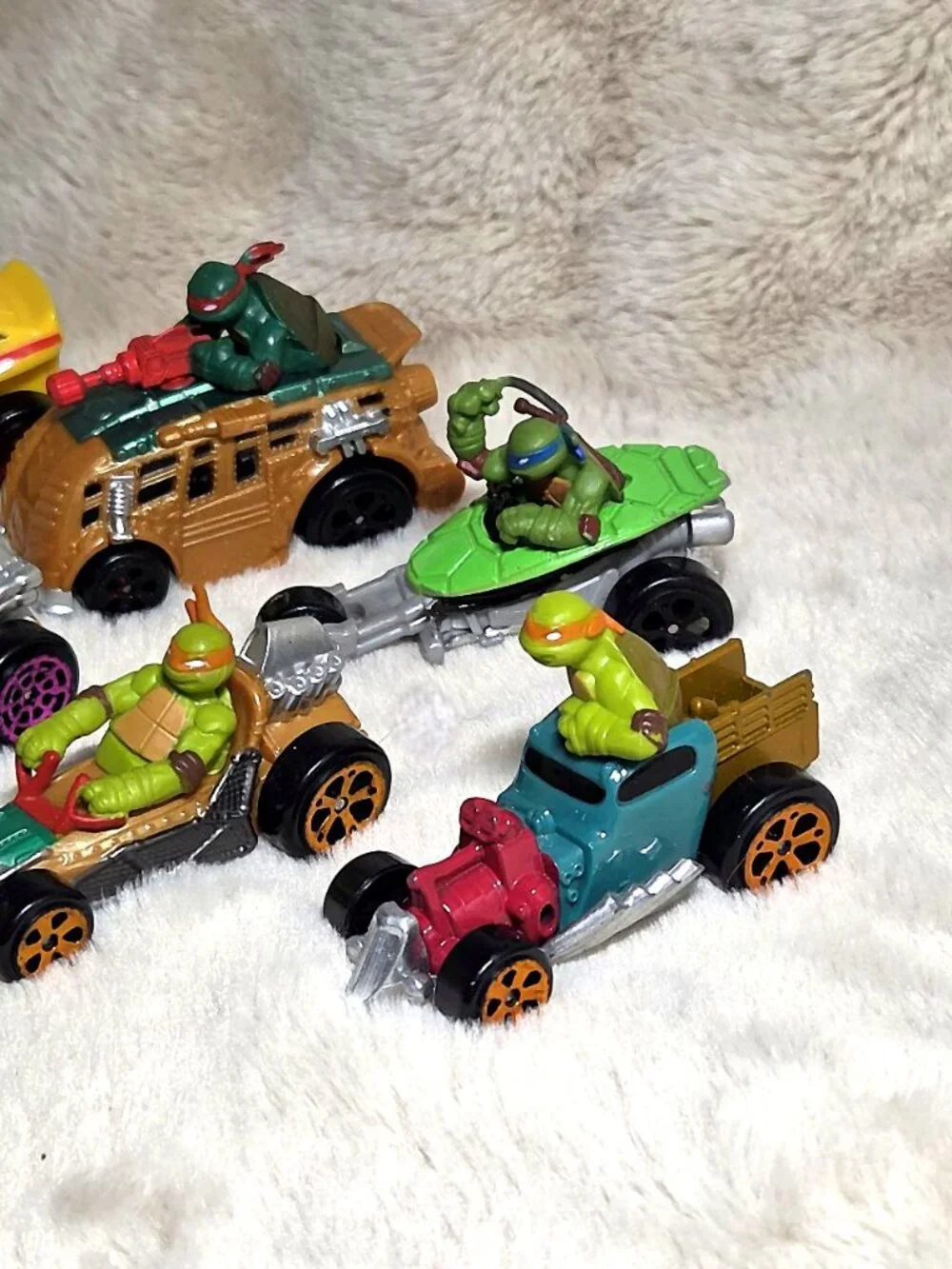 Lot of 7 Teenage Mutant Ninja Turtles T-Machines Diecast Cars 2014/2015 TMNT #C6